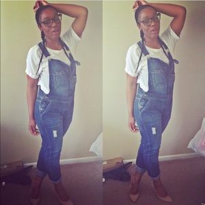 H&M Distressed overalls!
